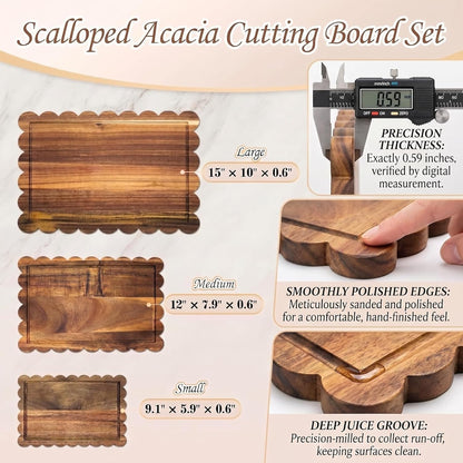🎖️Handcrafted Acacia Square Shaped Cheese Charcuterie Set