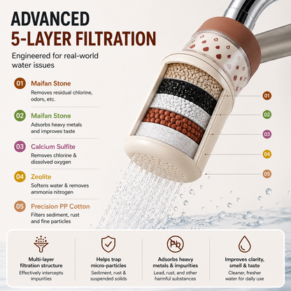 ✨ Cleaner Water. Better Living. 5-Layer Faucet Water Filter💧