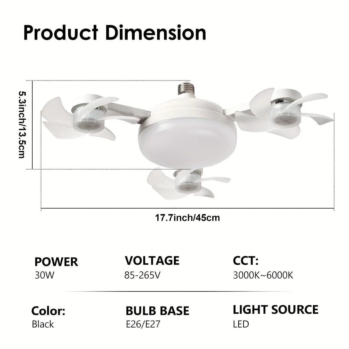 🔥10K+ SOLD LAST WEEK! - 🏆🚁 2026 New Plug-In Smart Ceiling Fan Light