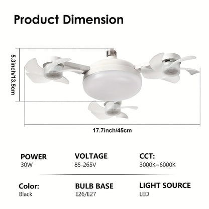 🔥10K+ SOLD LAST WEEK! - 🏆🚁 2026 New Plug-In Smart Ceiling Fan Light