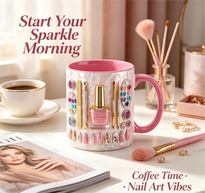 Nail Artist Mug 2D Printed 3D Effect