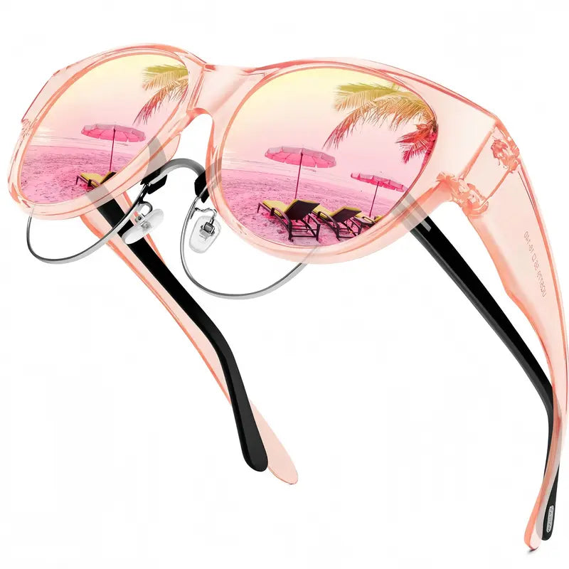 Fit-Over Prescription Sunglasses – Oversized UV400 Protective Sunglasses for Eyeglass Wearers