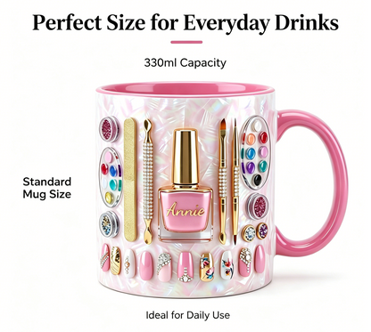 Nail Artist Mug 2D Printed 3D Effect