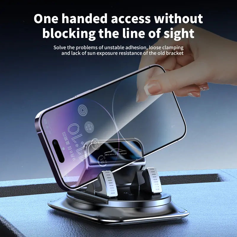 【Father's Day Gift】360° Rotating Car Phone Holder – Secure Dashboard Mount for iPhone & Android