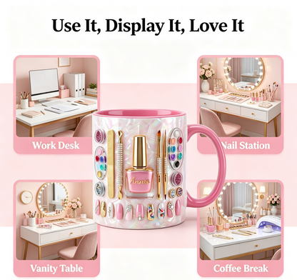 Nail Artist Mug 2D Printed 3D Effect