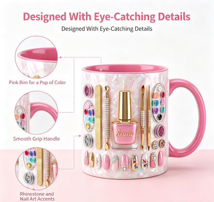 Nail Artist Mug 2D Printed 3D Effect