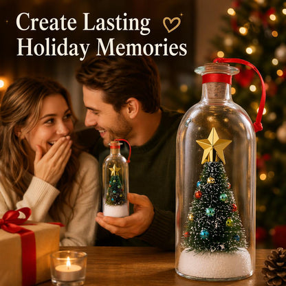 🎄 Recordable Christmas Tree Message in a Bottle – Personalized Holiday Keepsake Gift