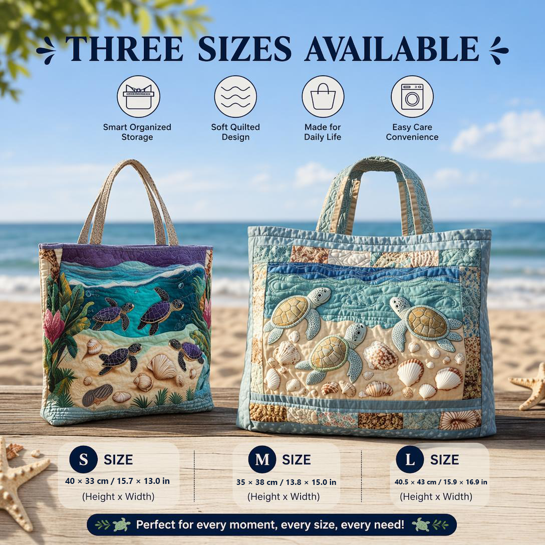 Turtle Haven Printed Oxford Tote Bag, 600D Canvas Shoulder Bag for Daily Use, Shopping, Travel & Work
