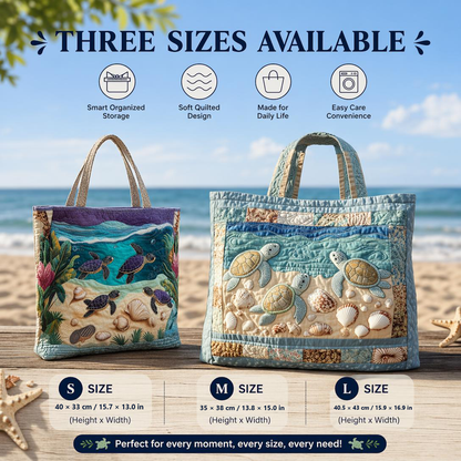 Turtle Haven Printed Oxford Tote Bag, 600D Canvas Shoulder Bag for Daily Use, Shopping, Travel & Work