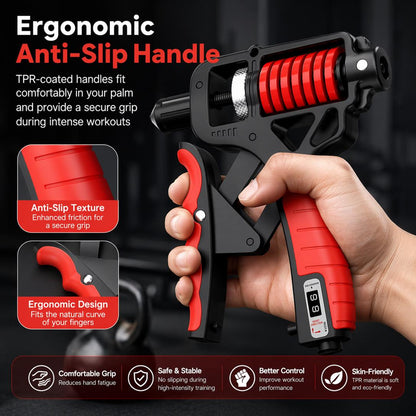 Adjustable Hand Grip Strengthener with Counter