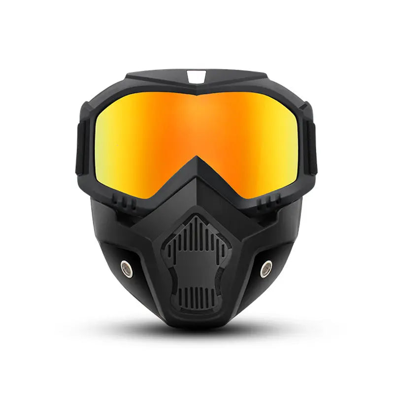 🥽 Full-Face Motorcycle & Outdoor Protective Goggles with Detachable Ski Mask – Anti-Fog HD Lens & Comfort Sponge Pad