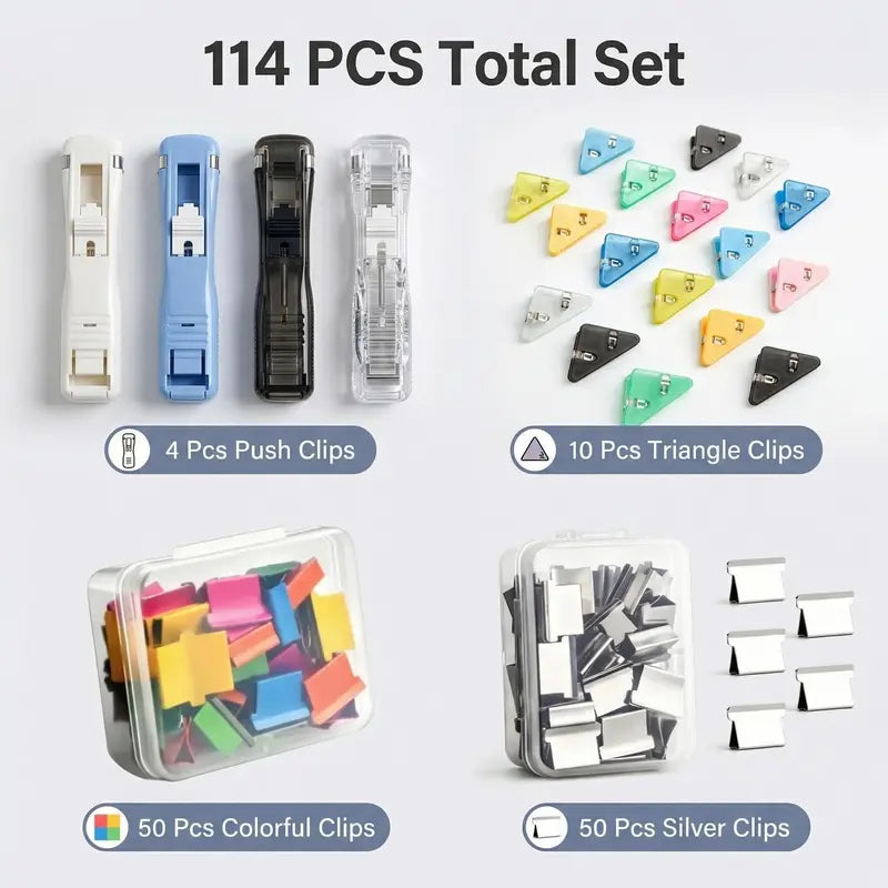 📎 Portable Reusable Paper Clip Dispenser Set