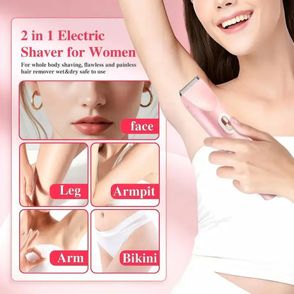 2-in-1 Electric Shaver & Trimmer for Women