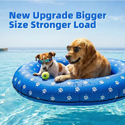 Pet Inflatable Dog Pool Float – Bone-Shaped Floating Raft for Small, Medium & Large Dogs