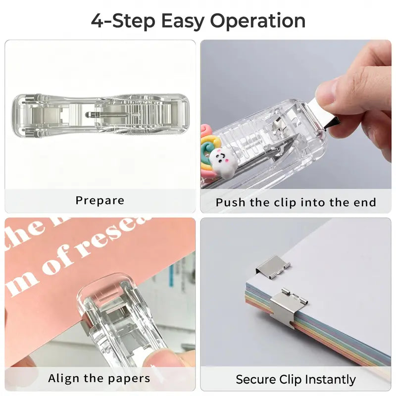 📎 Portable Reusable Paper Clip Dispenser Set