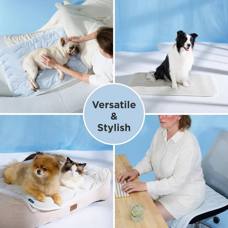 Cooling Thin & Thick Dog Mat – Instant Cooling Washable Pet Pad for Summer Comfort