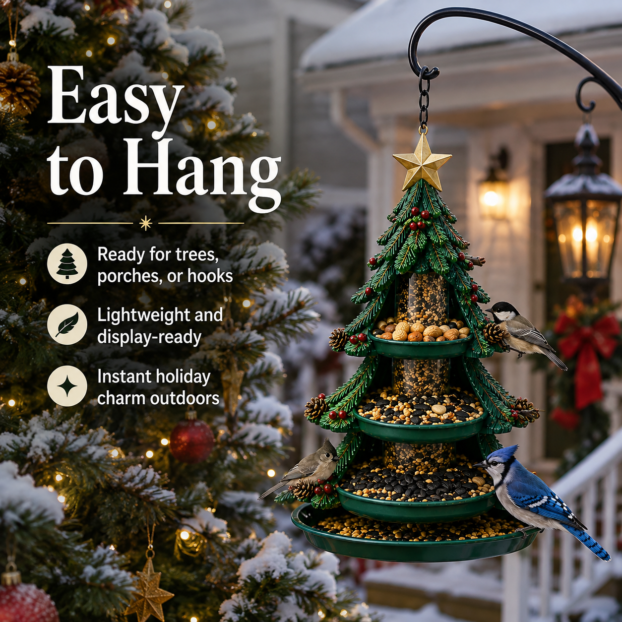 ⛄😍Christmas Bird Feeder Collection – Festive Hanging Garden Feeders for Wild Birds