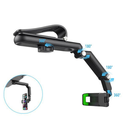 1080° Multi-function Sun Visor Universal 360 Degree Rotating Phone Holder exavon Suitable for Any Scene Car Holder - Rotatable and Retractable