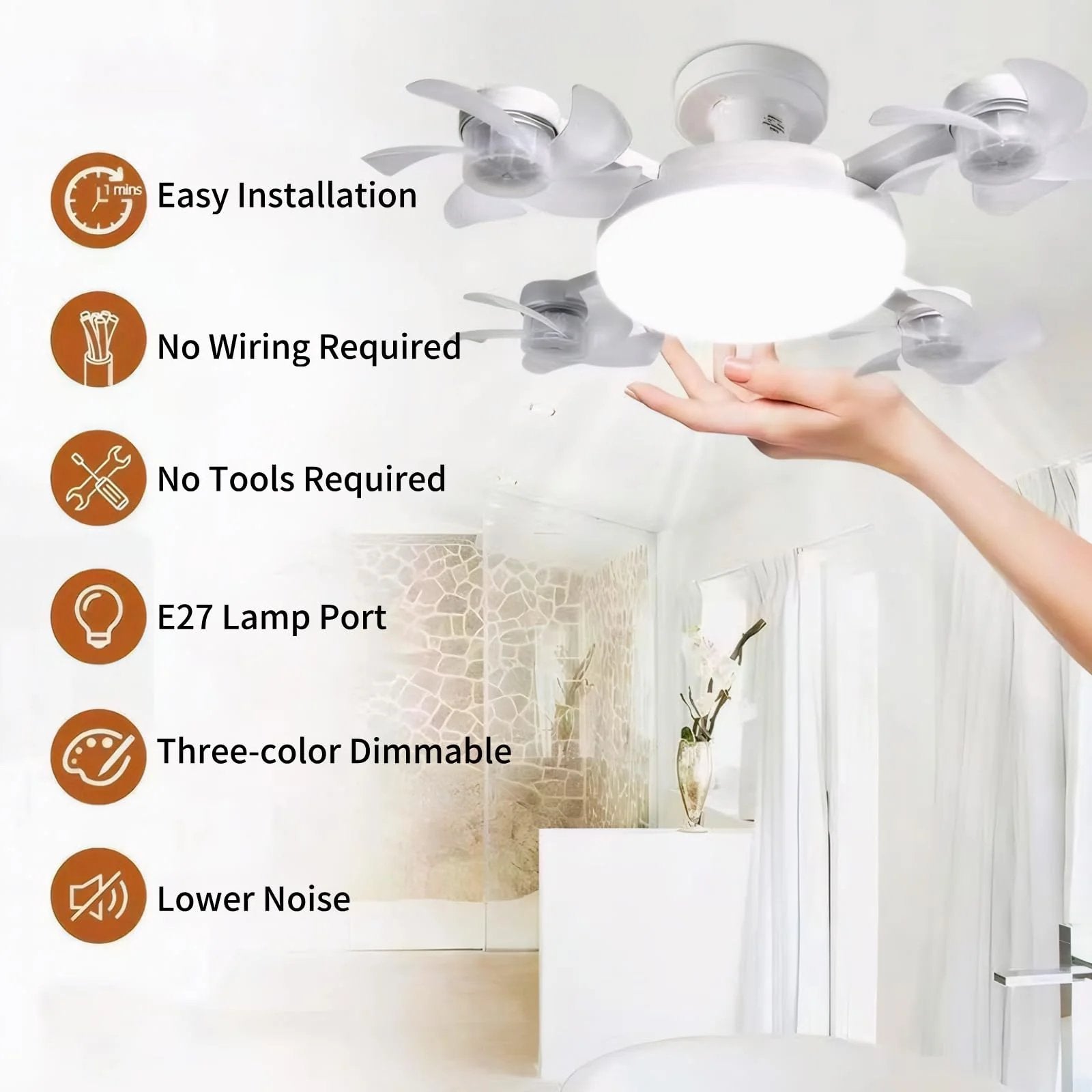 🔥10K+ SOLD LAST WEEK! - 🏆🚁 2026 New Plug-In Smart Ceiling Fan Light