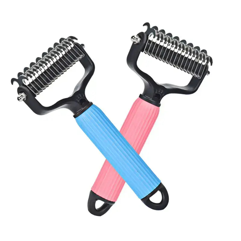 🐶 Pet Grooming Tool | Universal Double-Sided Stainless Steel Dog Detangling Comb for Shedding & Matted Hair Removal