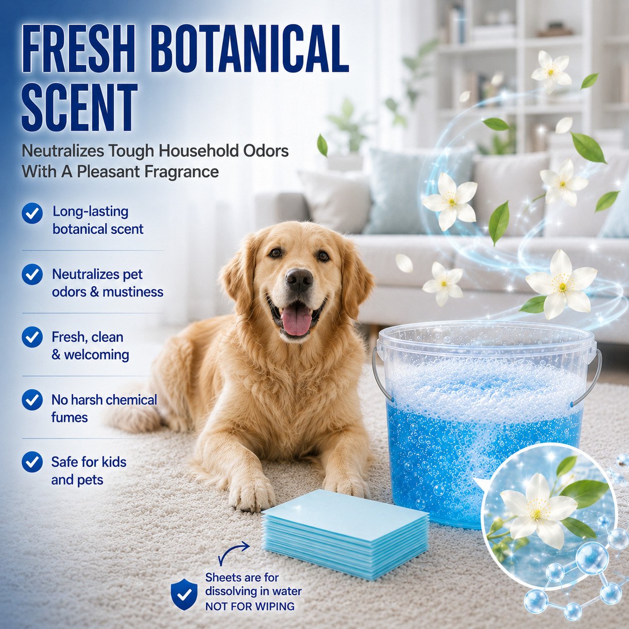 Heavy-Duty Multi-Surface Dissolvable Cleaning Sheets