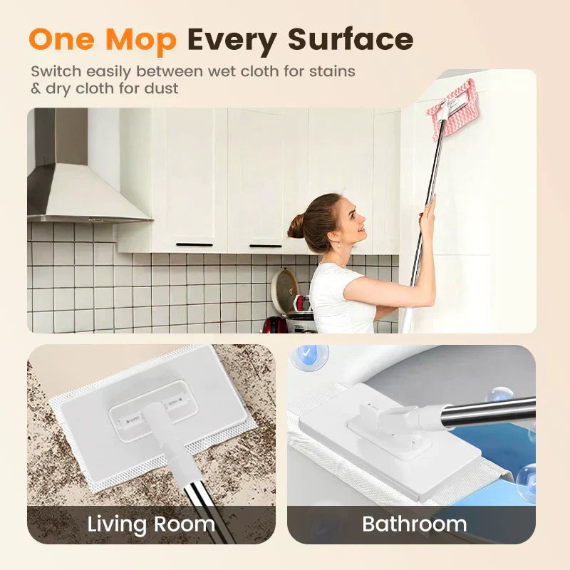 🎉Flash Sale(🚀55%OFF)🧹Disposable Dust Mop with 10 Reusable Cloths