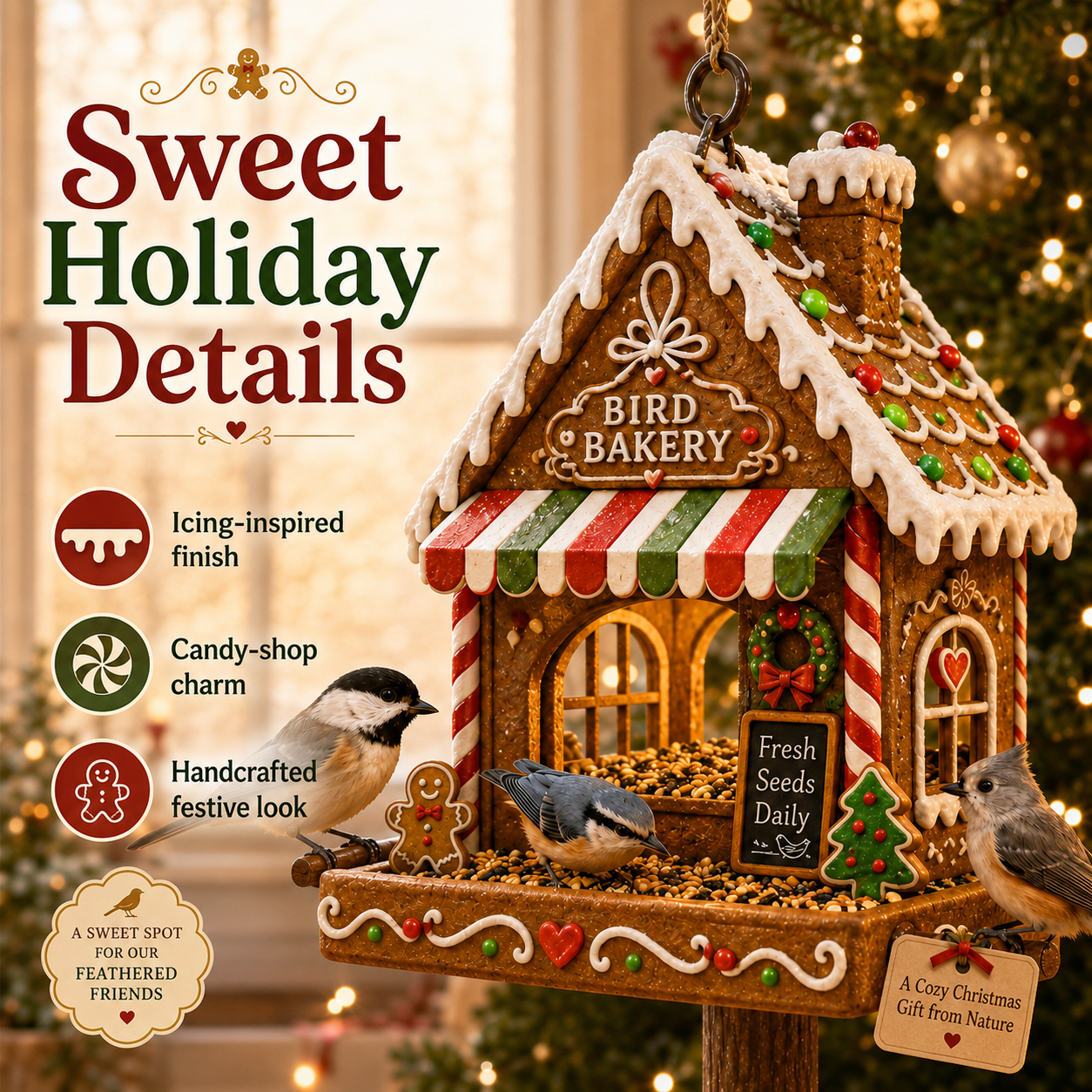 ⛄😍Christmas Bird Feeder Collection – Festive Hanging Garden Feeders for Wild Birds