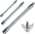 1/2 Inch 35cm Flexible Socket Ratchet Wrench Extension Set – Bendable Shaft Connecting Rod for Automotive Repair, Home Maintenance & Tight-Space Applications