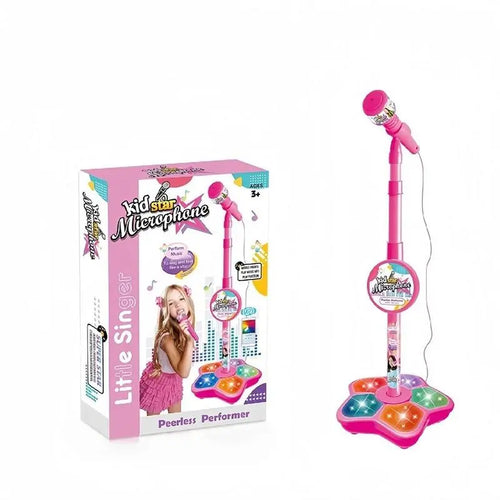 Kids Karaoke Microphone Toy with Colorful LED Lights