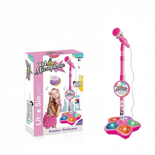Kids Karaoke Microphone Toy with Colorful LED Lights