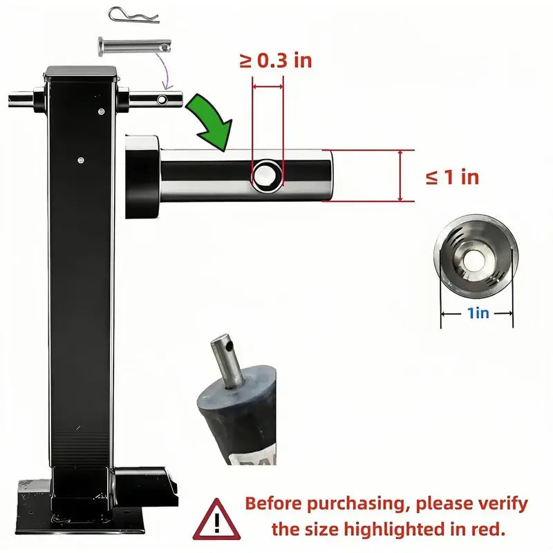 GJANSH Trailer Jack Drill Adapter – Heavy Duty RV Trailer Jack Adapter for 1-Inch Drive Shaft & 1/2-Inch Drill Socket, Compatible with Turbo & EZ Crank, Perfect for RVs, Dump Trailers, Camper Vans & DIY Projects