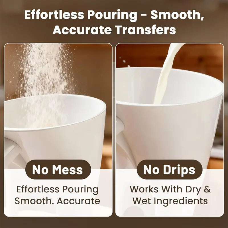 Flour Funnel for Tilt-Head Stand Mixers – Easy-Pour Baking Funnel for 4.5–5 Qt Bowls, Dishwasher-Safe Kitchen Baking Accessory