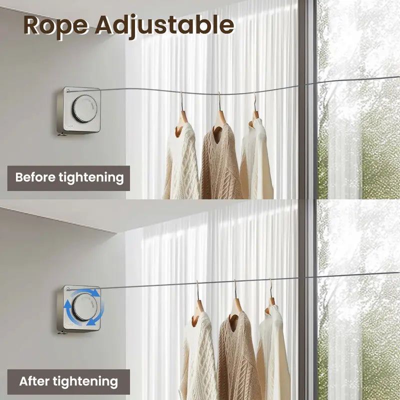 Retractable Clothesline (Suitable for Indoor/Outdoor Use)