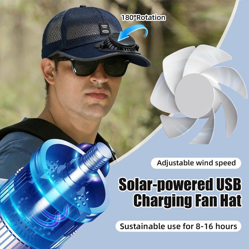 🧢2026 Pro Outdoor Cooling Hat: Dual-Power Fan Cap