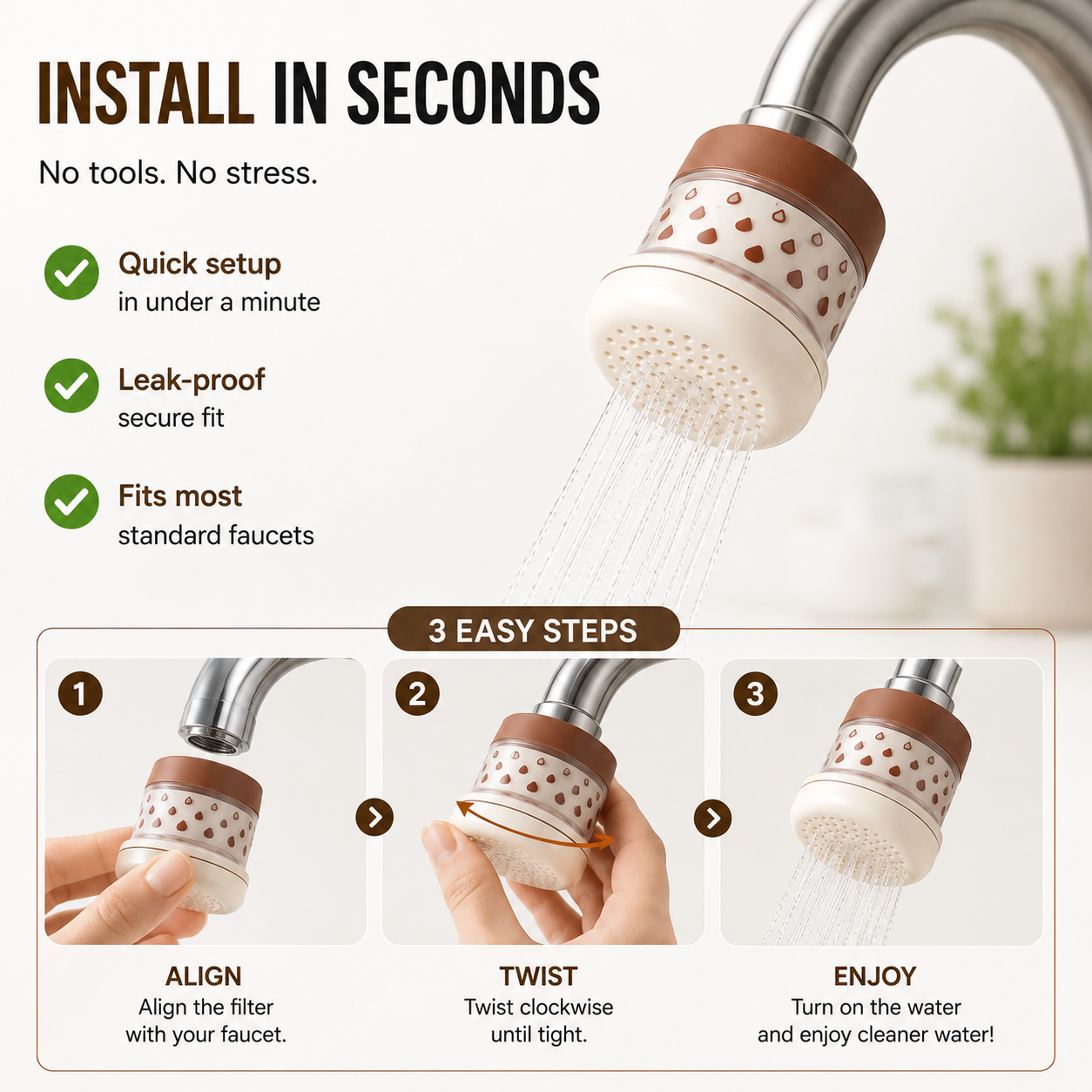 ✨ Cleaner Water. Better Living. 5-Layer Faucet Water Filter💧