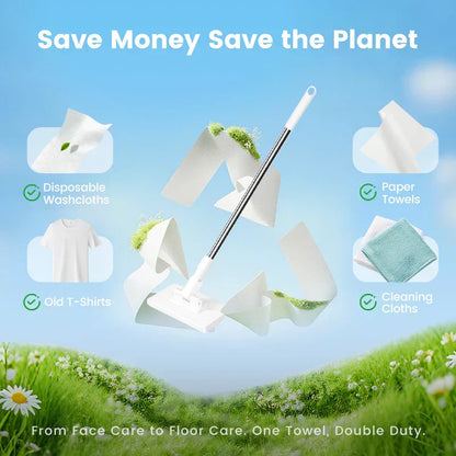 🎉Flash Sale(🚀55%OFF)🧹Disposable Dust Mop with 10 Reusable Cloths