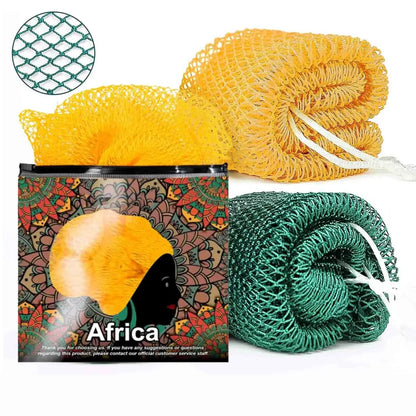 Summervibes African Exfoliating Net Bath Sponge for Deep Cleansing & Body Exfoliation