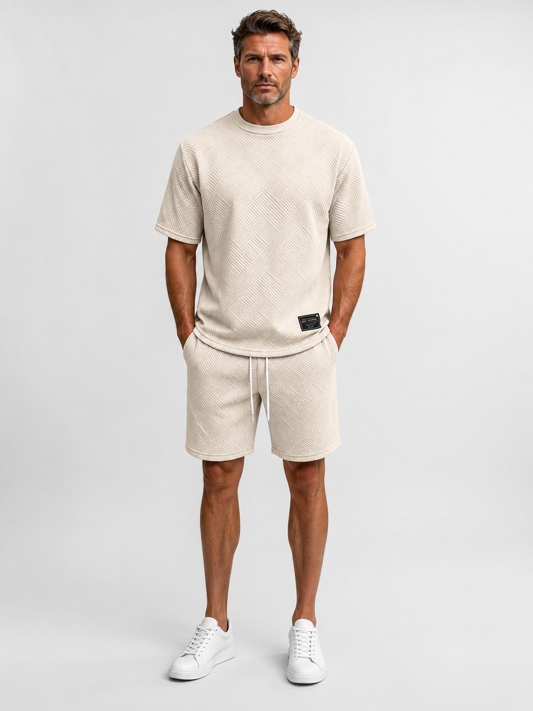 🌴 Men's Casual Solid T-Shirt & Drawstring Shorts Summer Suit