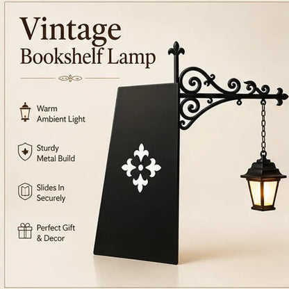 Library Lantern – Miniature Hanging Bookshelf Lamp, Warm LED Reading Nook Light & Literary Decor