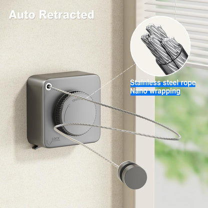 Retractable Clothesline (Suitable for Indoor/Outdoor Use)