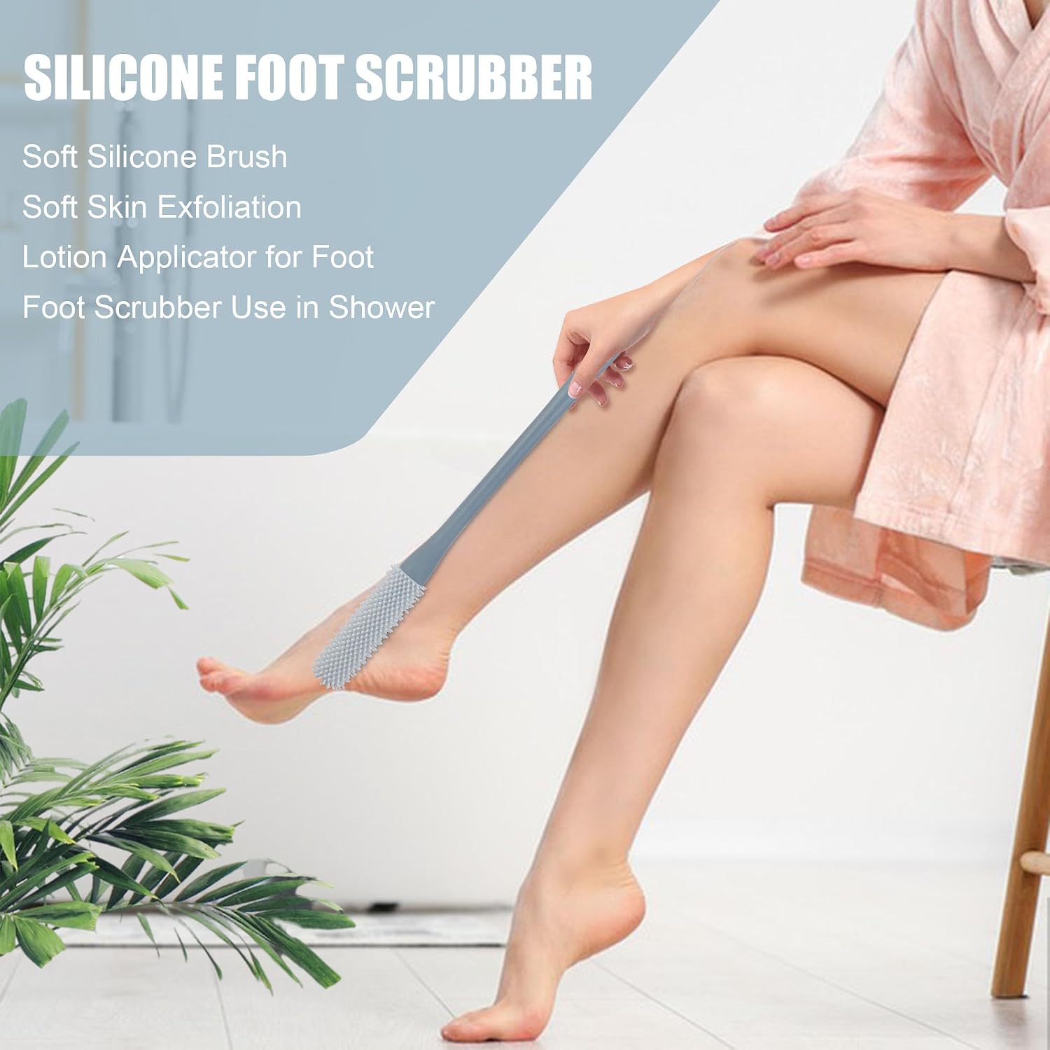 🦶Long‑Handle Silicone Foot Cleaning Brush