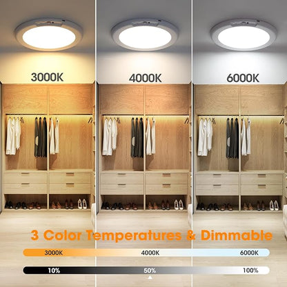 Magnetic Rechargeable Motion Sensor Ceiling Light with Remote