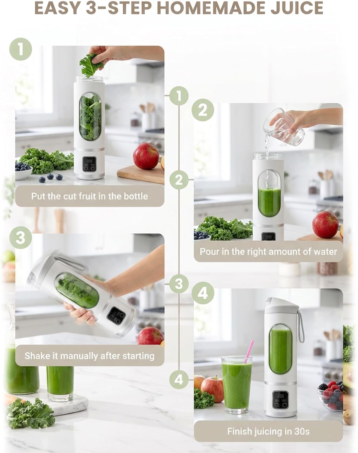Portable Blender 500ml USB Personal