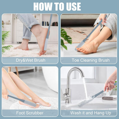 🦶Long‑Handle Silicone Foot Cleaning Brush