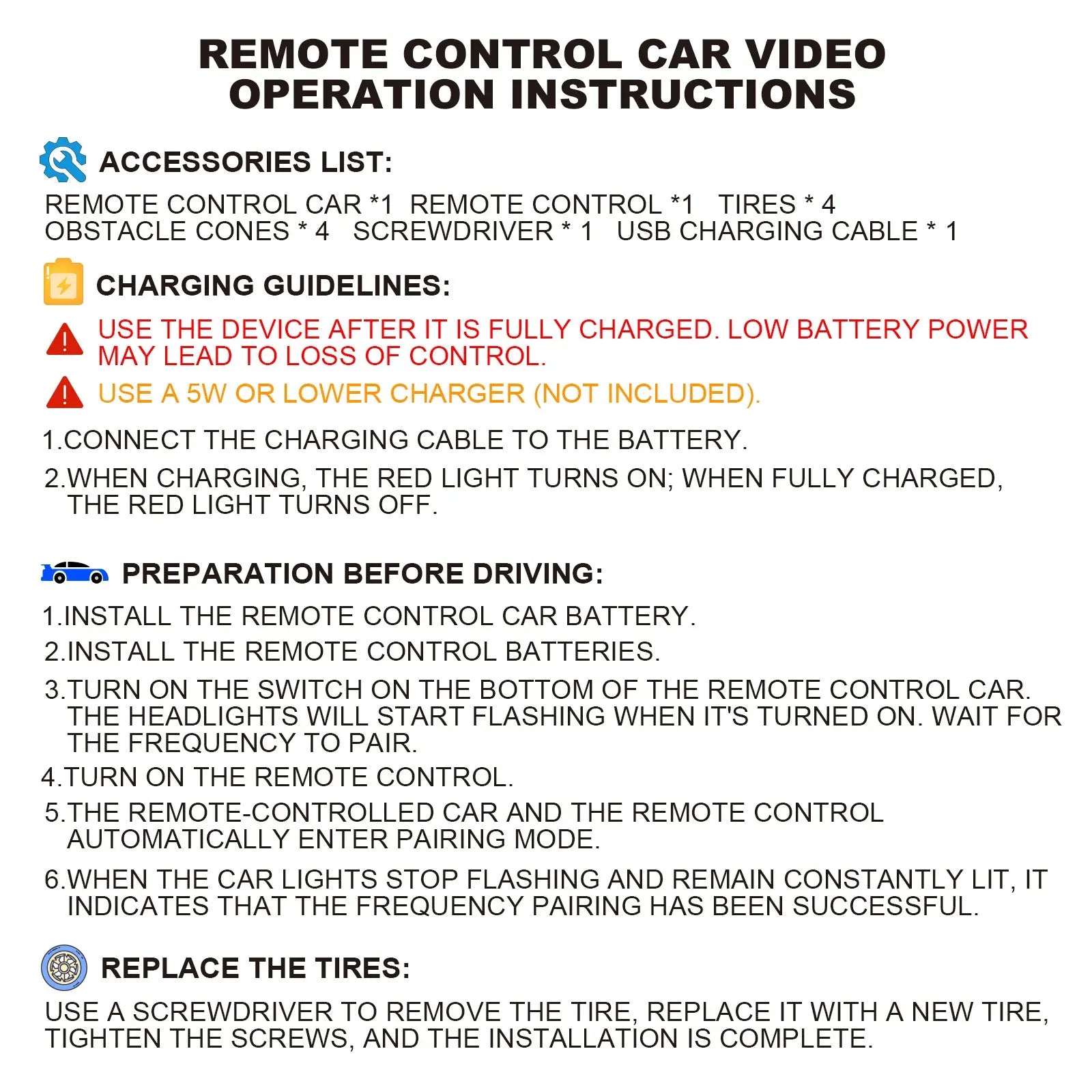 1:24 Scale Remote Control Drift Car - 2.4GHz 4WD RC Drift Car with LED Lights & Tires - Remote Control Racing Car, Perfect Birthday Gift for Kids
