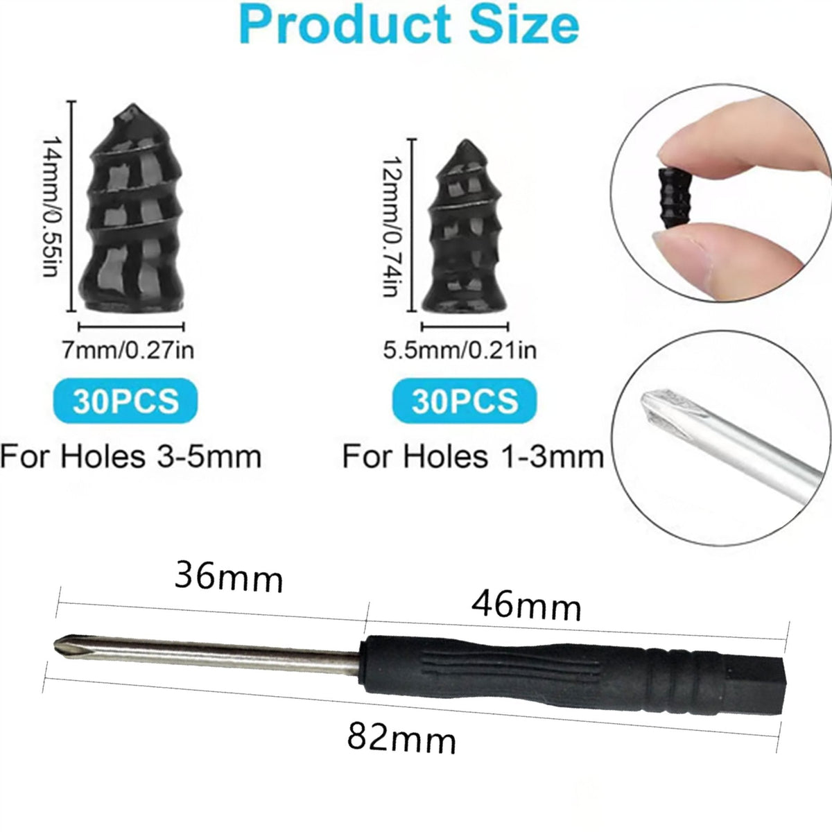 🔥🔥Tire Repair Rubber Nails Kit with 2 Sizes