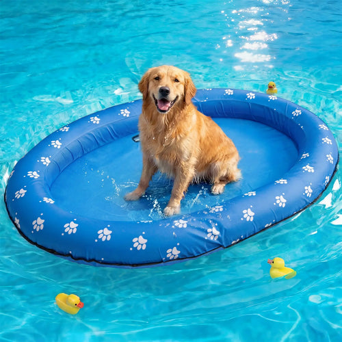Pet Inflatable Dog Pool Float – Bone-Shaped Floating Raft for Small, Medium & Large Dogs