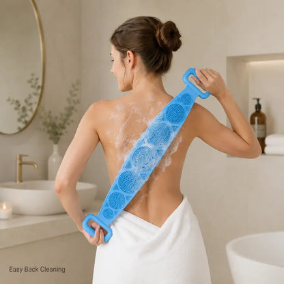 Easy-Reach Silicone Back Scrubber | Dual-Sided Deep Cleansing Bath Brush 🚿✨