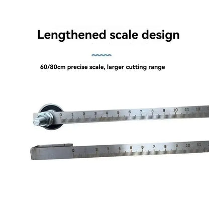 📏 Straight-Edge Double Axis 60cm Positioning Calipers – Precision Measuring Tool for Woodworking