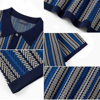 🔥Men's Vintage Knit Polo Shirt